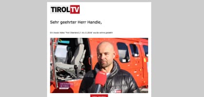 Tirol TV - Newsletter System